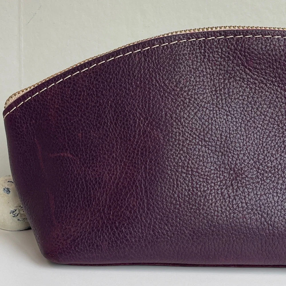 Portland Leather Total Eclipse Makeup Bag